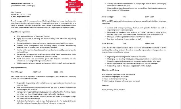 Functional Cv Template For Those With A Career Gap Having A in measurements 1127 X 791