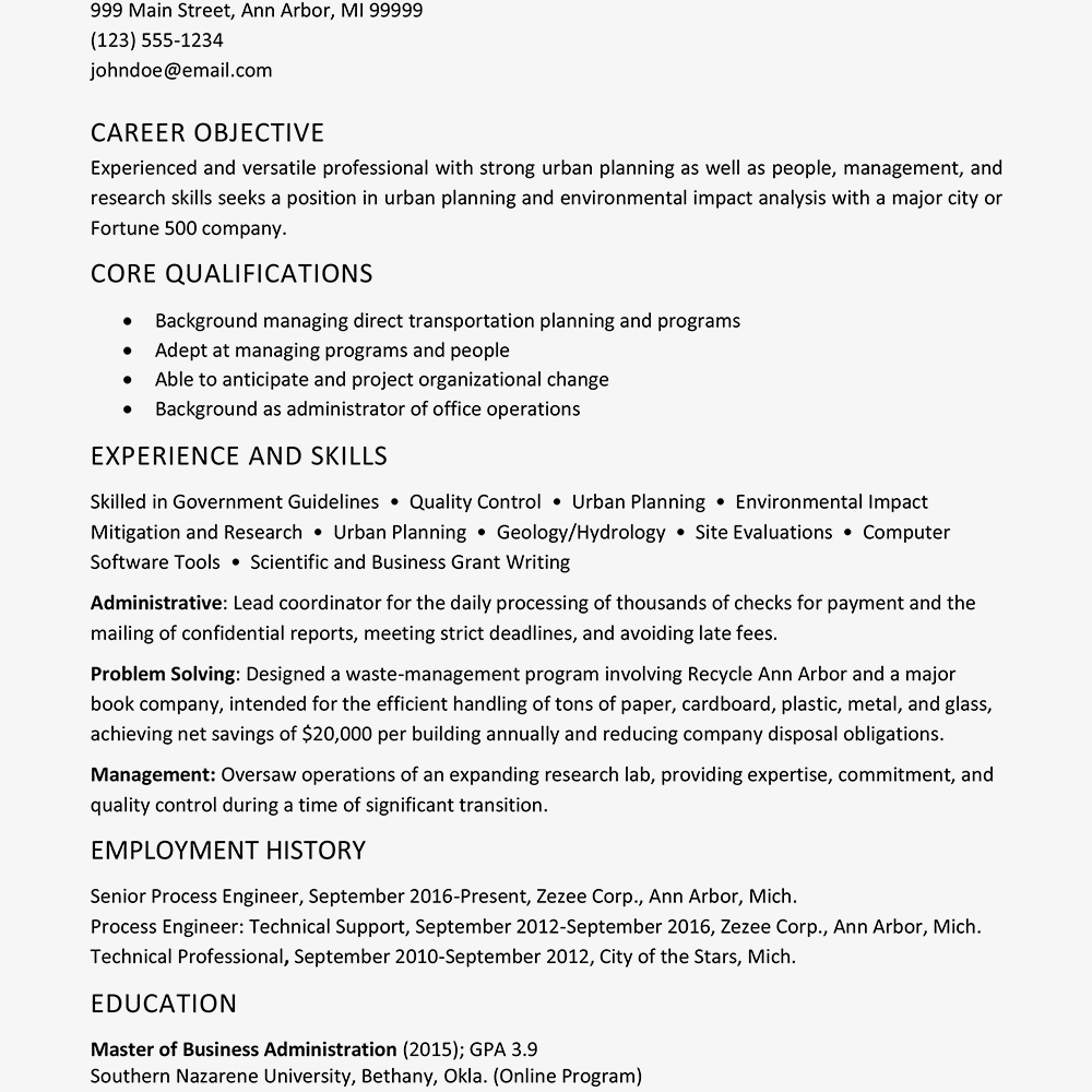 Functional Resume Example And Writing Tips with regard to measurements 1000 X 1000