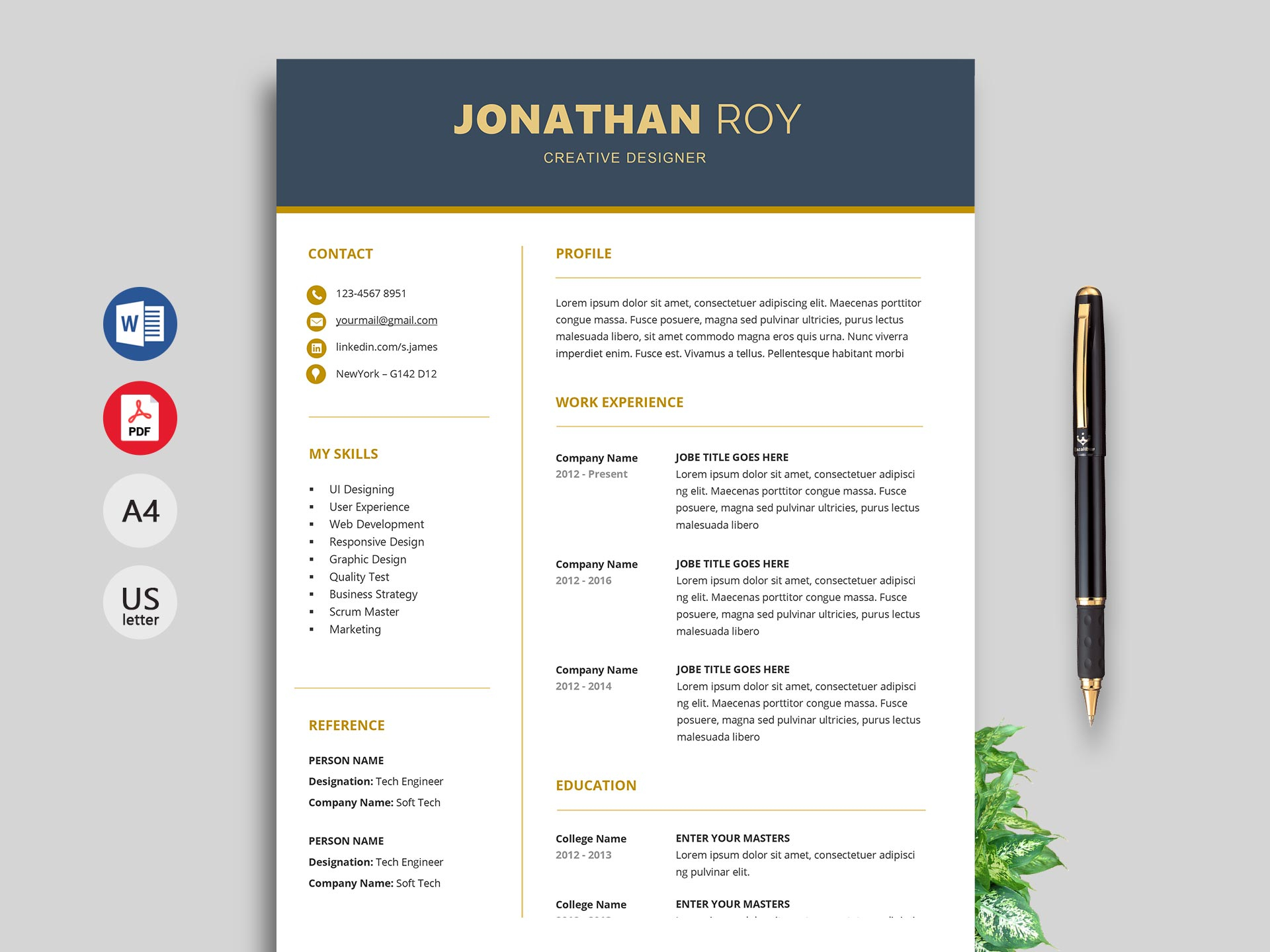 Gain Professional Resume Template Resumekraft with regard to dimensions 1920 X 1440