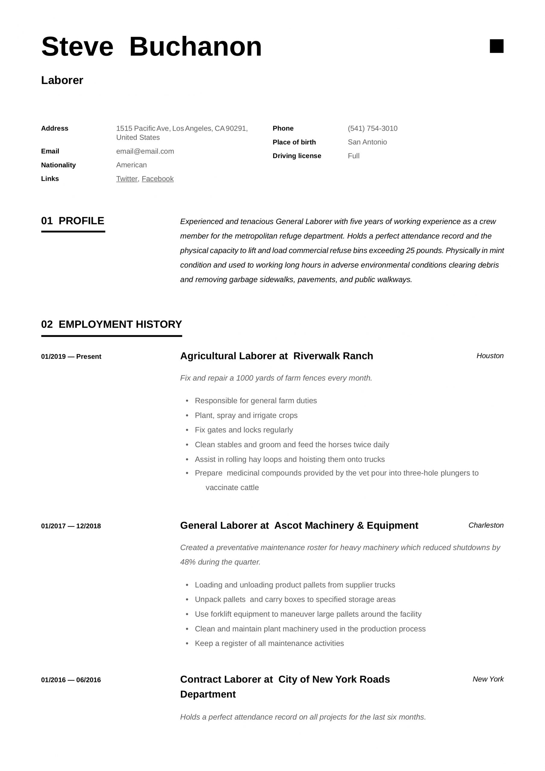 General Laborer Resume Writing Guide 12 Free Templates intended for sizing 2480 X 3507