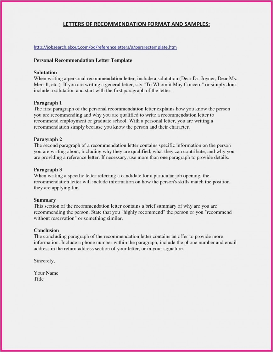 General Letter Of Recommendation Template Addictionary in proportions 868 X 1119