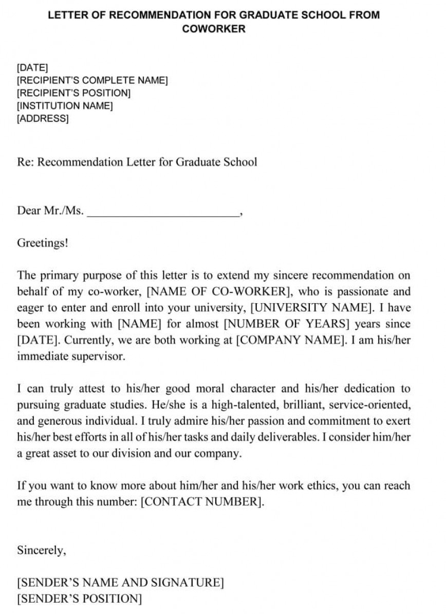 General Letter Of Recommendation Template Addictionary within measurements 868 X 1193