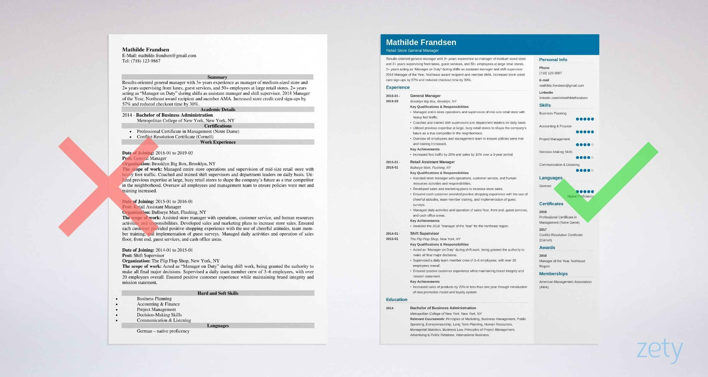 General Manager Resume Template Guide 20 Examples regarding measurements 2400 X 1280