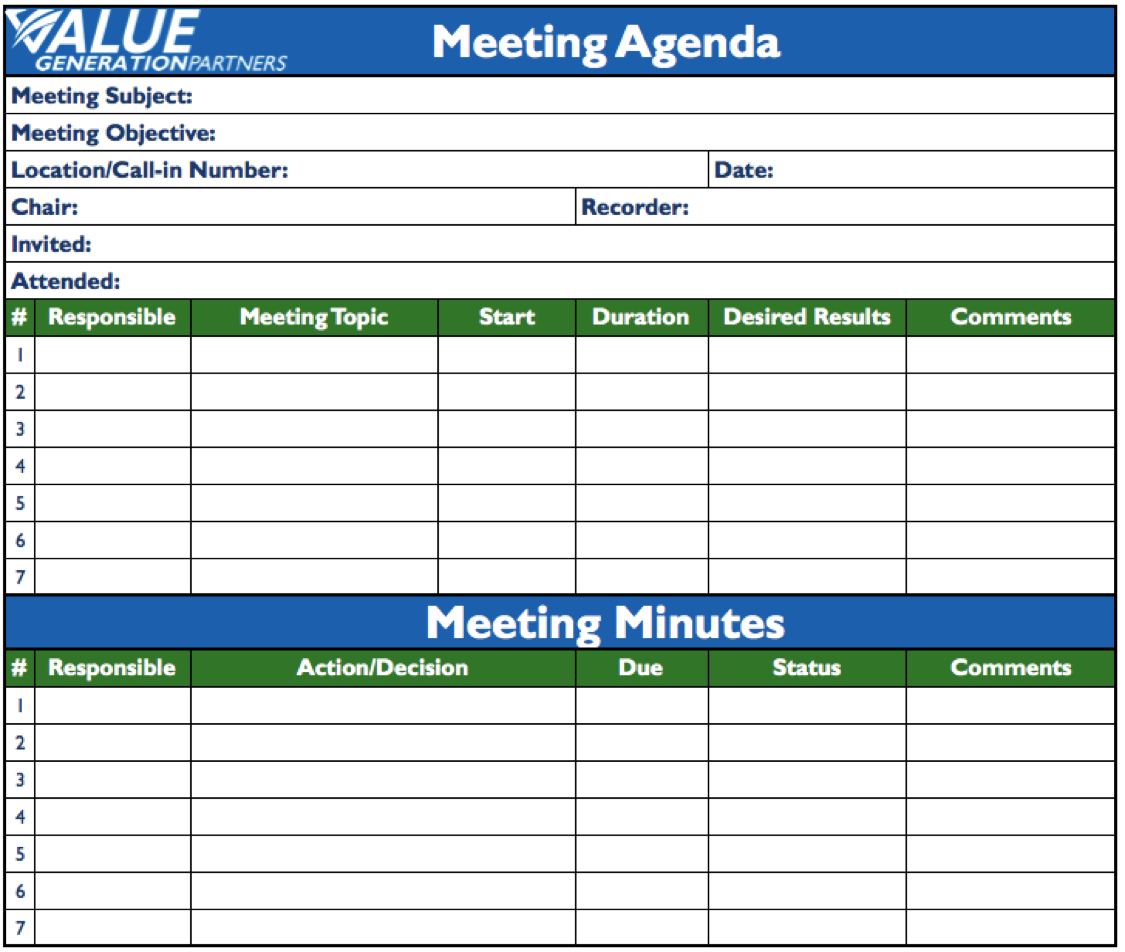 Generating Value Using Agenda And Minutes Value for dimensions 1125 X 952
