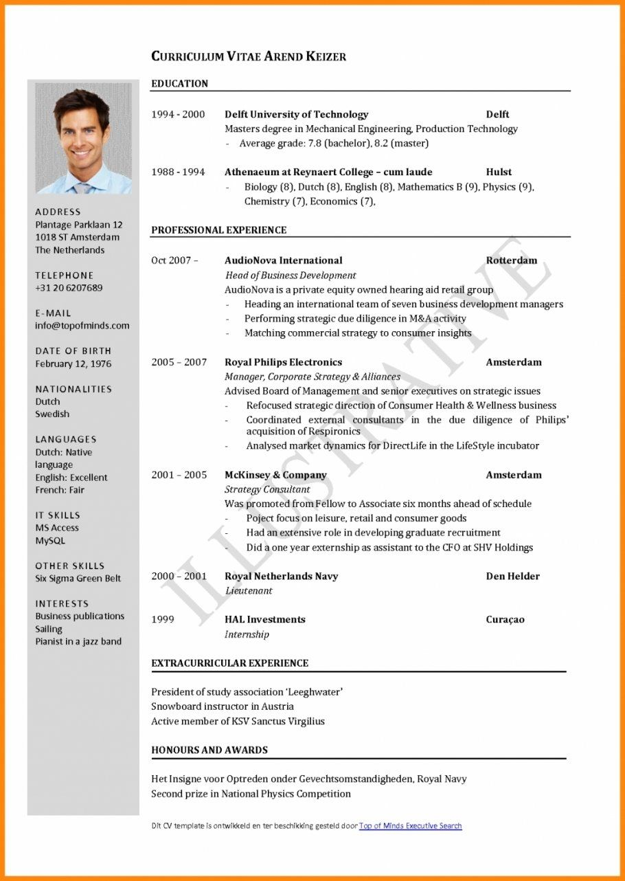 Germany Job Resume Format Curriculum Vitae Template regarding measurements 910 X 1282