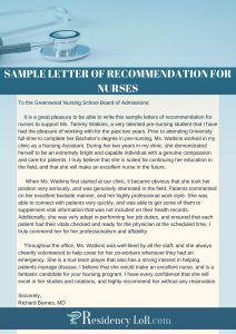 Get The Best Nurse Recommendation Letter Writing Help pertaining to size 794 X 1123