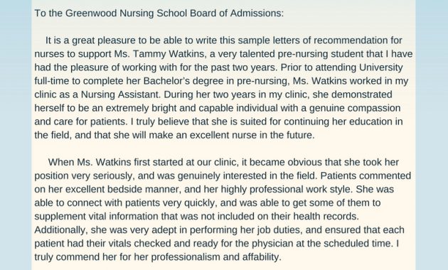 Get The Best Nurse Recommendation Letter Writing Help pertaining to size 794 X 1123