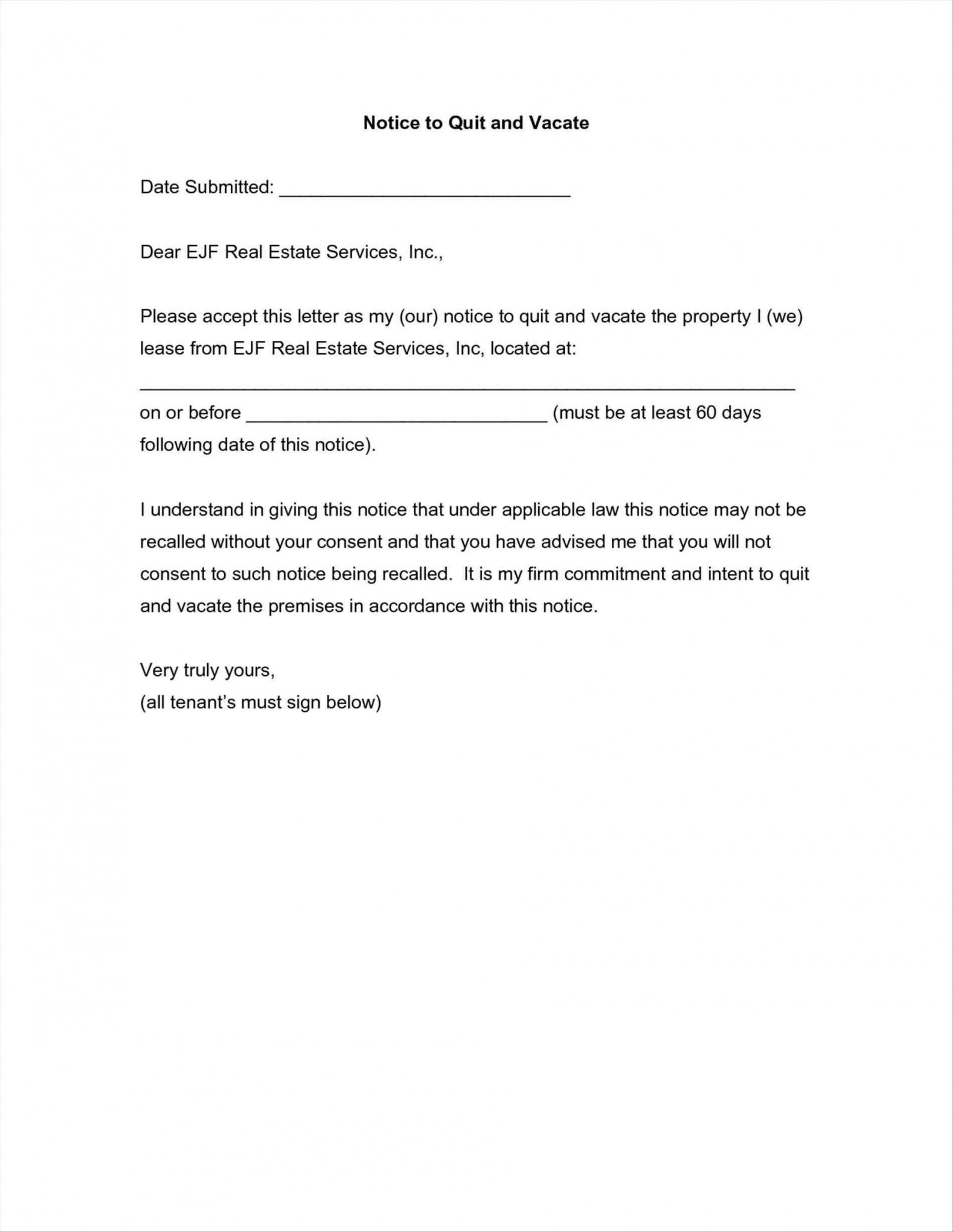 Giving Notice To Tenants Letter Template In 2020 Lettering in measurements 1615 X 2089