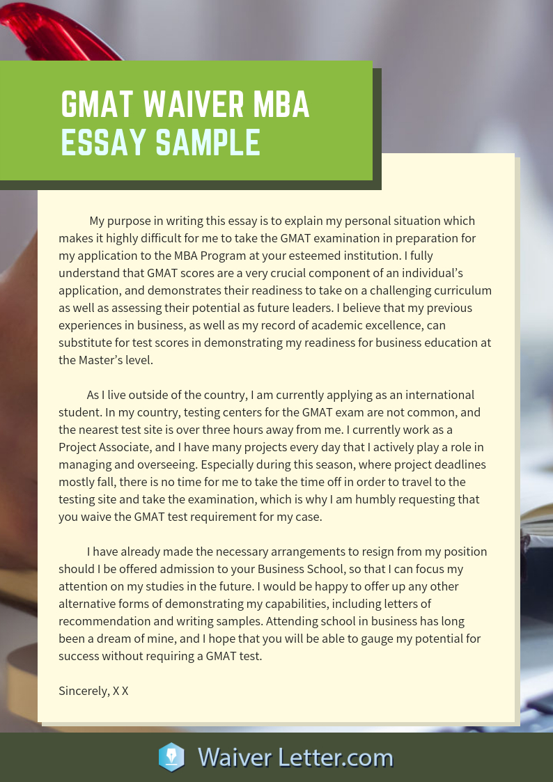 Gmat Waiver Mba Essay Sample Mba Letter Writing Guide within dimensions 794 X 1123