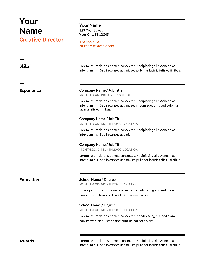 Google Docs Resume Templates 10 Free Examples with size 800 X 1035