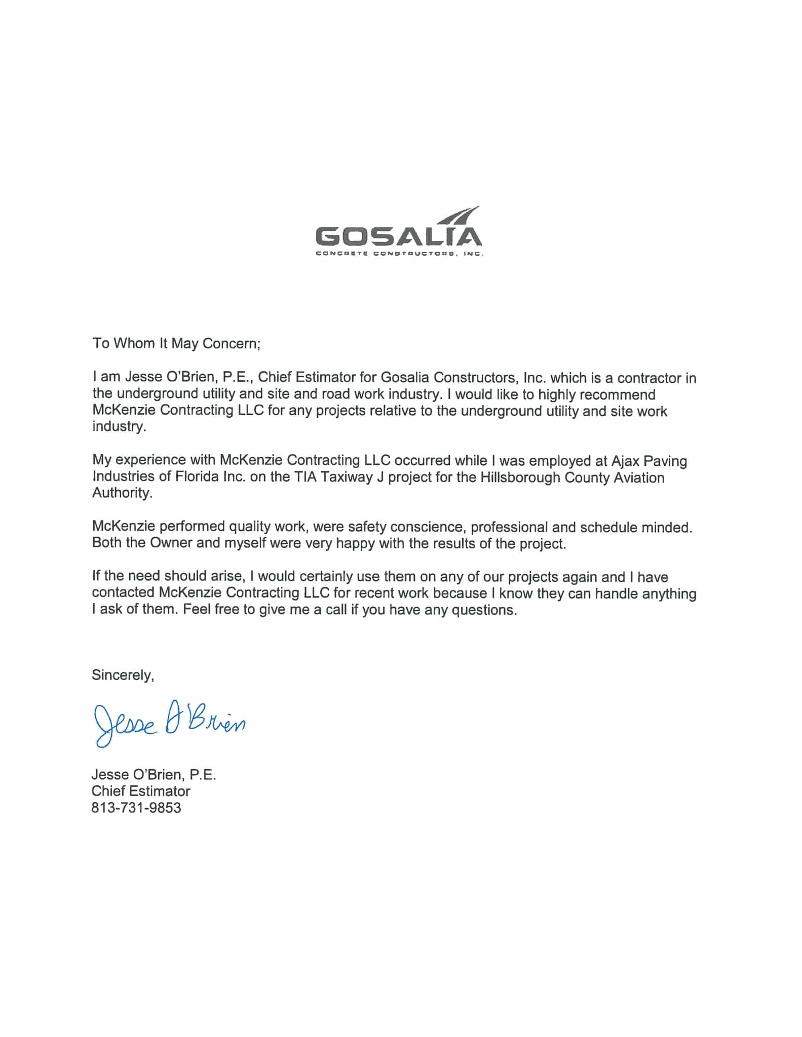 Gosalia Concrete Construction Letter Of Recommendation in measurements 1583 X 2048