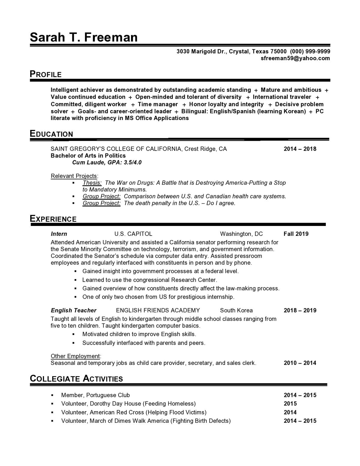 Government Entry Level Resume Samples Templates Vault for measurements 1200 X 1553