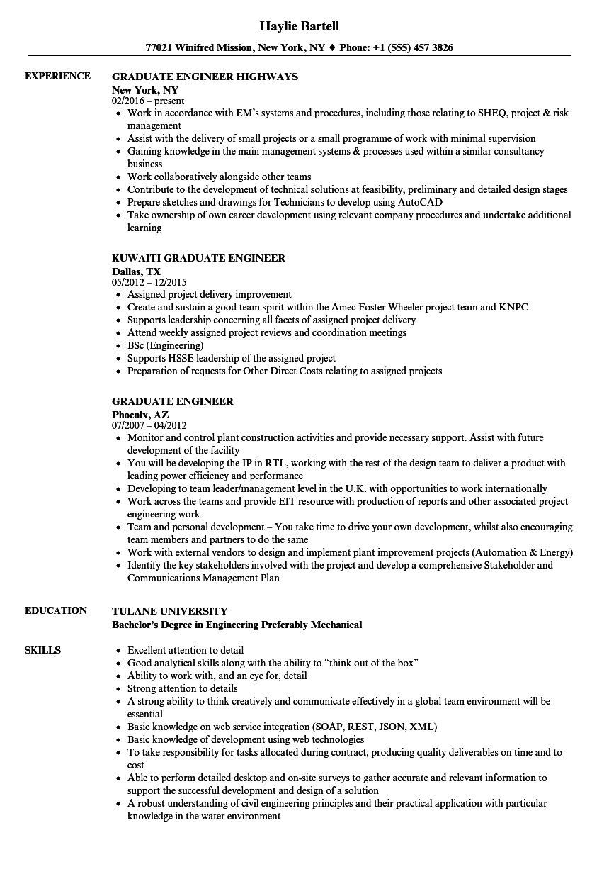 Graduate Engineer Resume Samples Velvet Jobs within size 860 X 1240