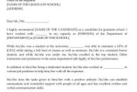 Graduate School Recommendation Letter Sample Letters And inside dimensions 820 X 1155