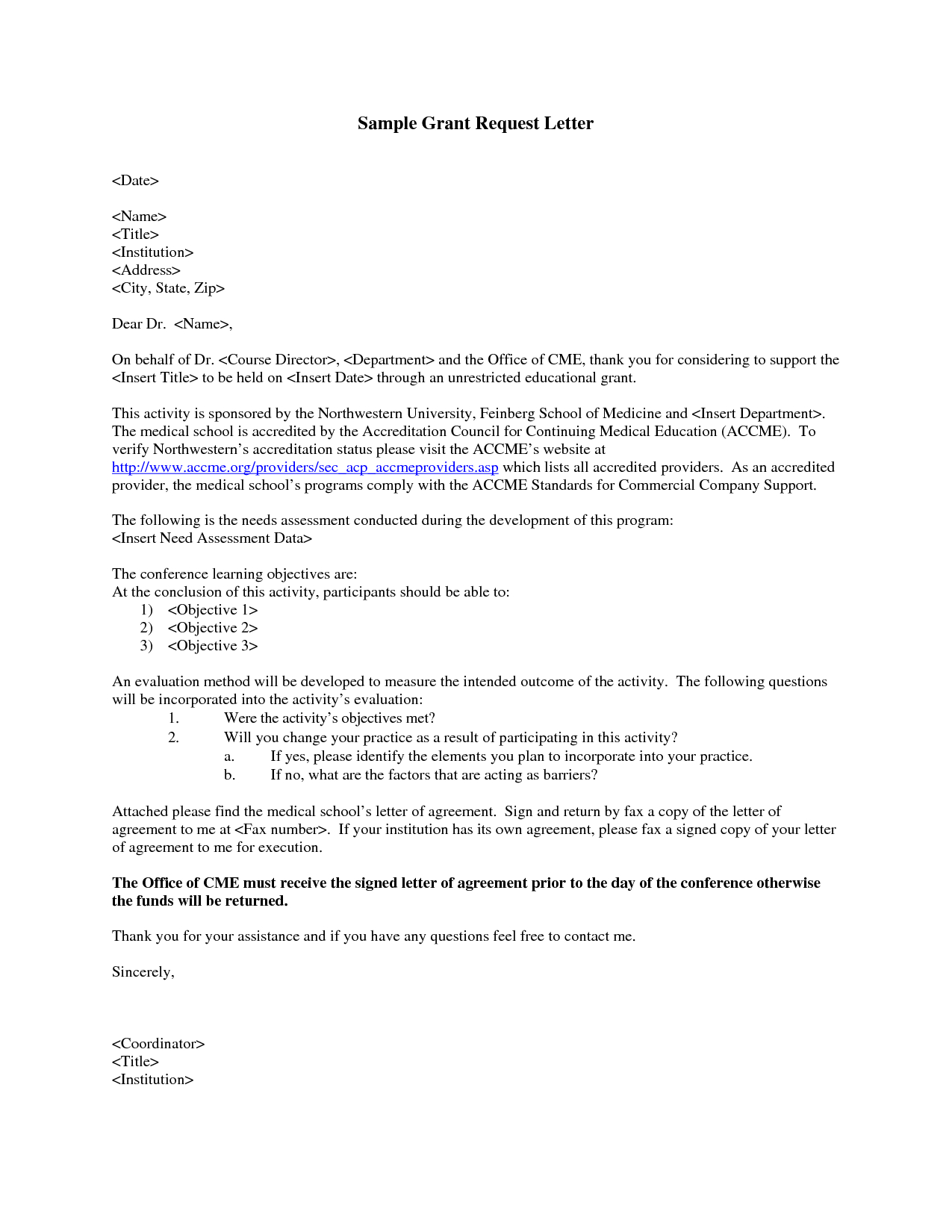 Recommendation Letter For Grant Funding Invitation Template Ideas