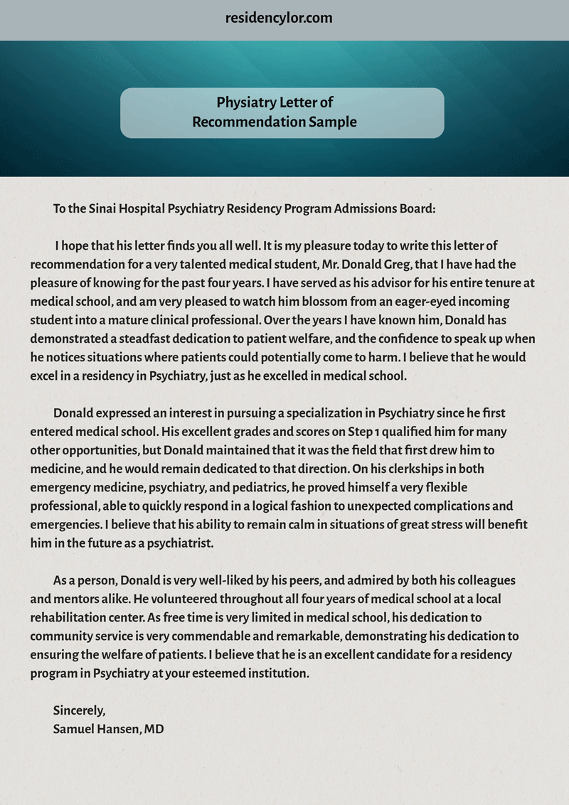 Great Psychiatry Letter Of Recommendation Help Lor Ps regarding proportions 800 X 1132