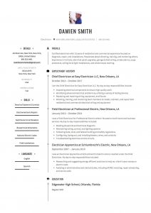 Guide Electrician Resume Samples 12 Examples Resume inside proportions 1239 X 1754