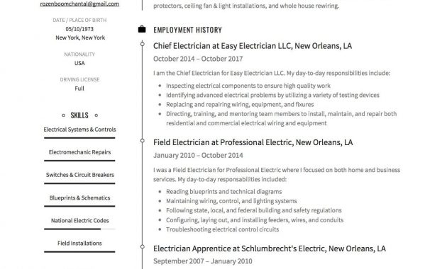 Guide Electrician Resume Samples 12 Examples Resume pertaining to proportions 1239 X 1754