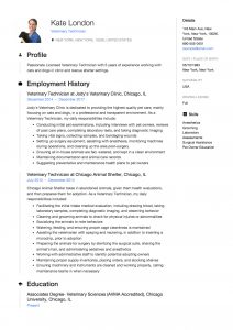 Guide Veterinary Technician Resume 12 Samples Pdf 2020 regarding proportions 1239 X 1754