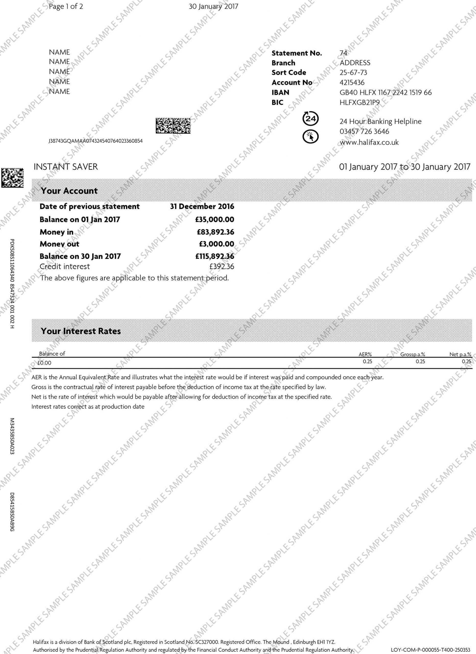 Halifax Savings Editing Bank Statements intended for measurements 2029 X 2785