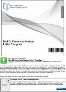 Hall Of Fame Nomination Letter Template Pdf Free Download with sizing 960 X 1336