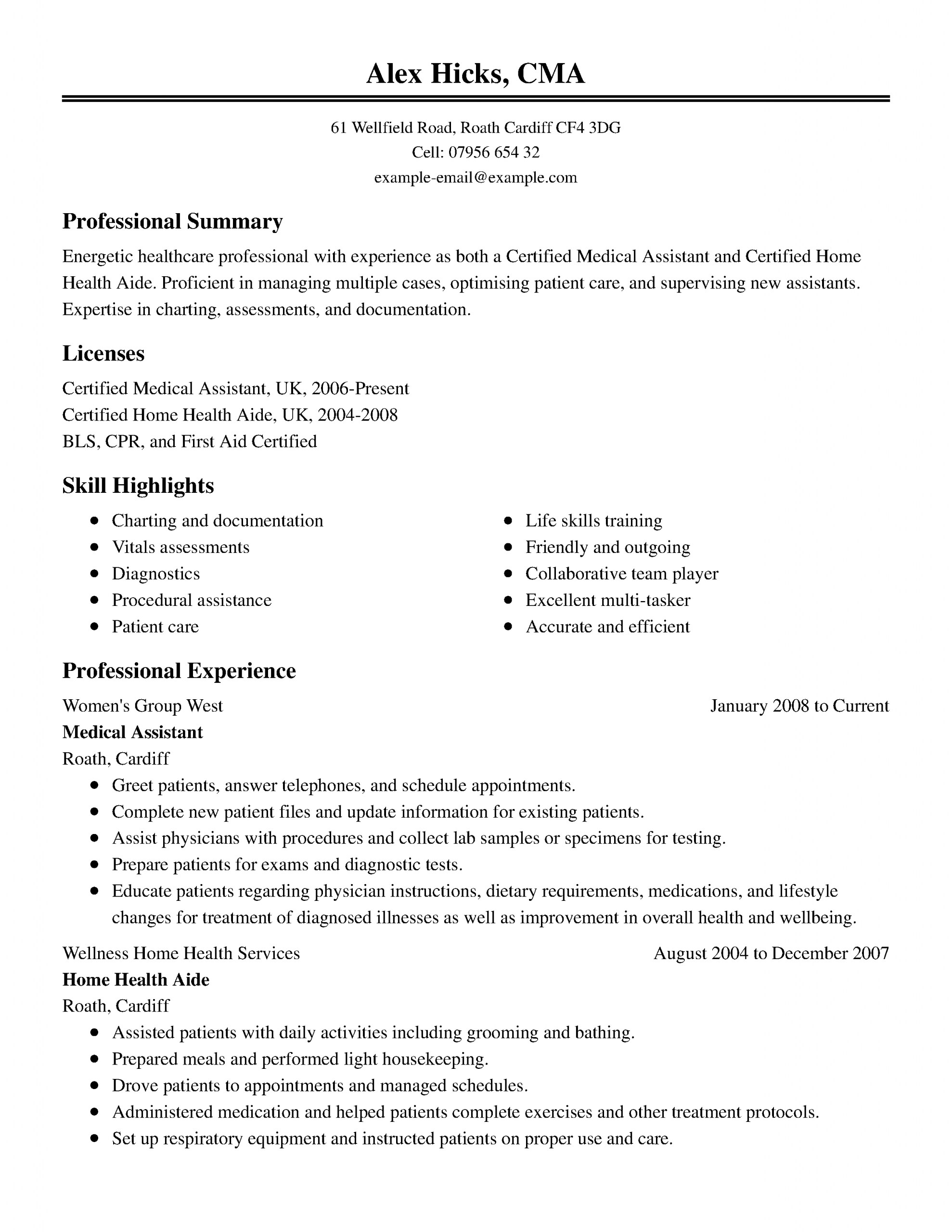 Healthcare Resume Template For Microsoft Word Livecareer intended for proportions 2550 X 3300