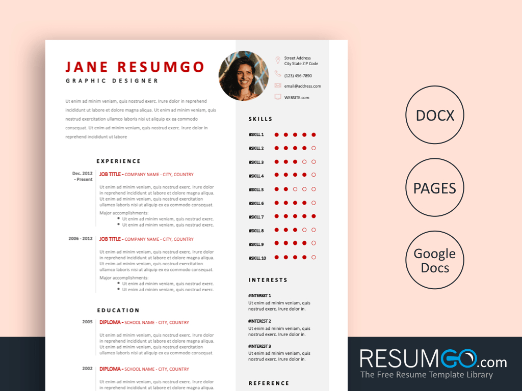 Hekate Contemporary Resume Template Resumgo inside dimensions 1024 X 768
