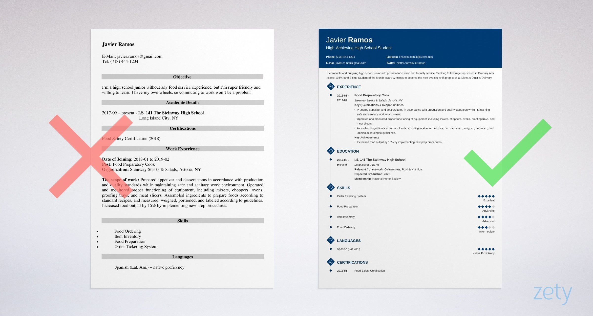 High School Student Resume Template Objective Examples regarding sizing 2400 X 1280