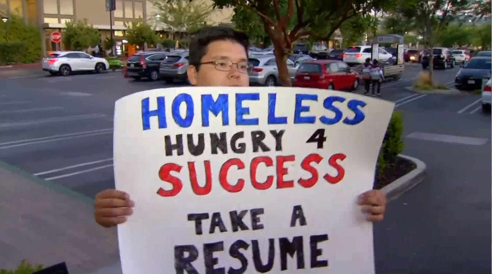 Homeless Man Goes Viral For Handing Out Resumes Instead Of throughout sizing 1615 X 901