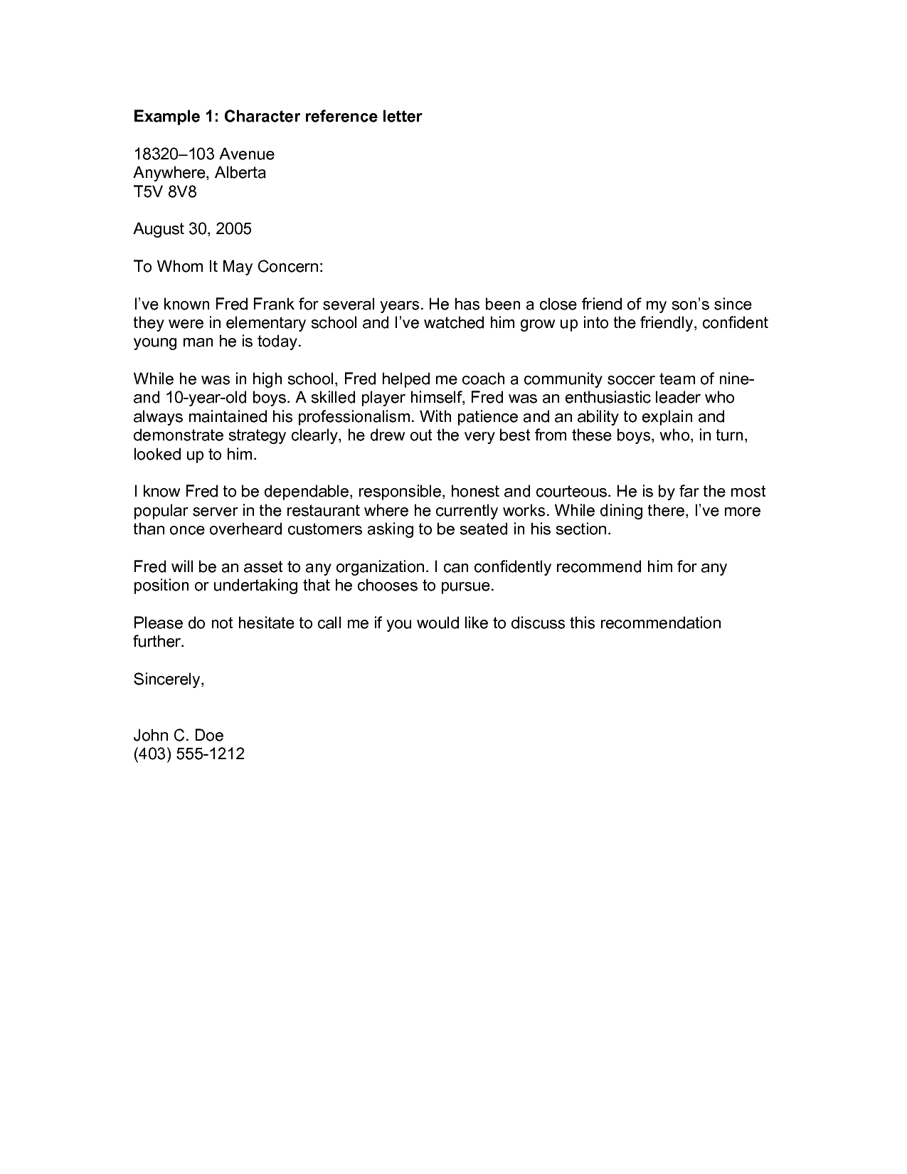 Housing Letter Of Recommendation Sample Enom throughout dimensions 1275 X 1650