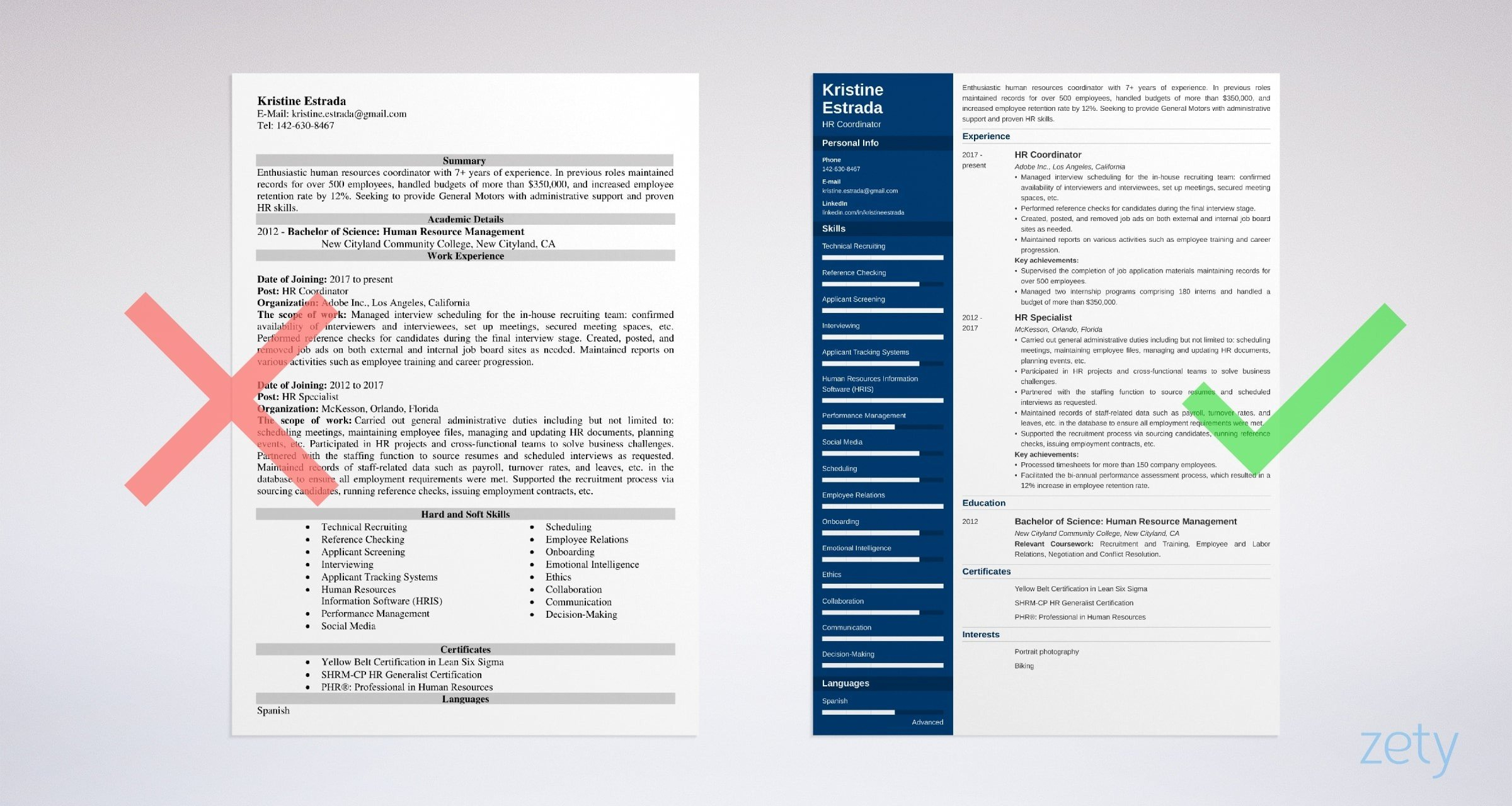 Hr Coordinator Resume Sample Writing Guide 20 Tips regarding measurements 2400 X 1280