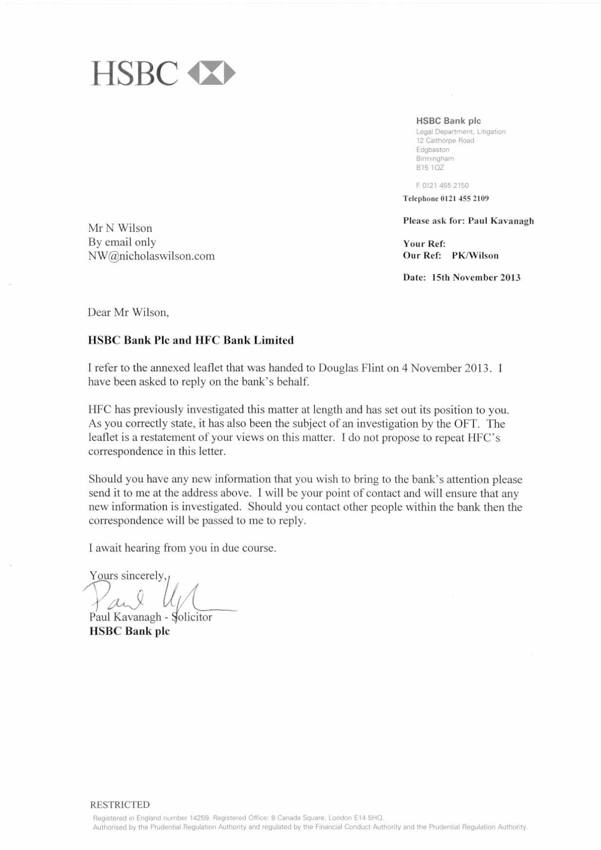 bank reference letter hsbc uk
