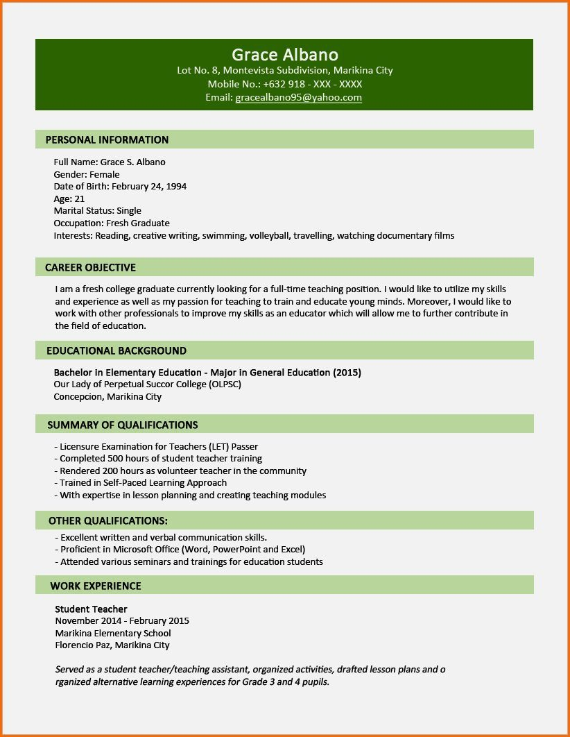 Httpinformation Gateresume Lettercv Samples For pertaining to size 822 X 1062