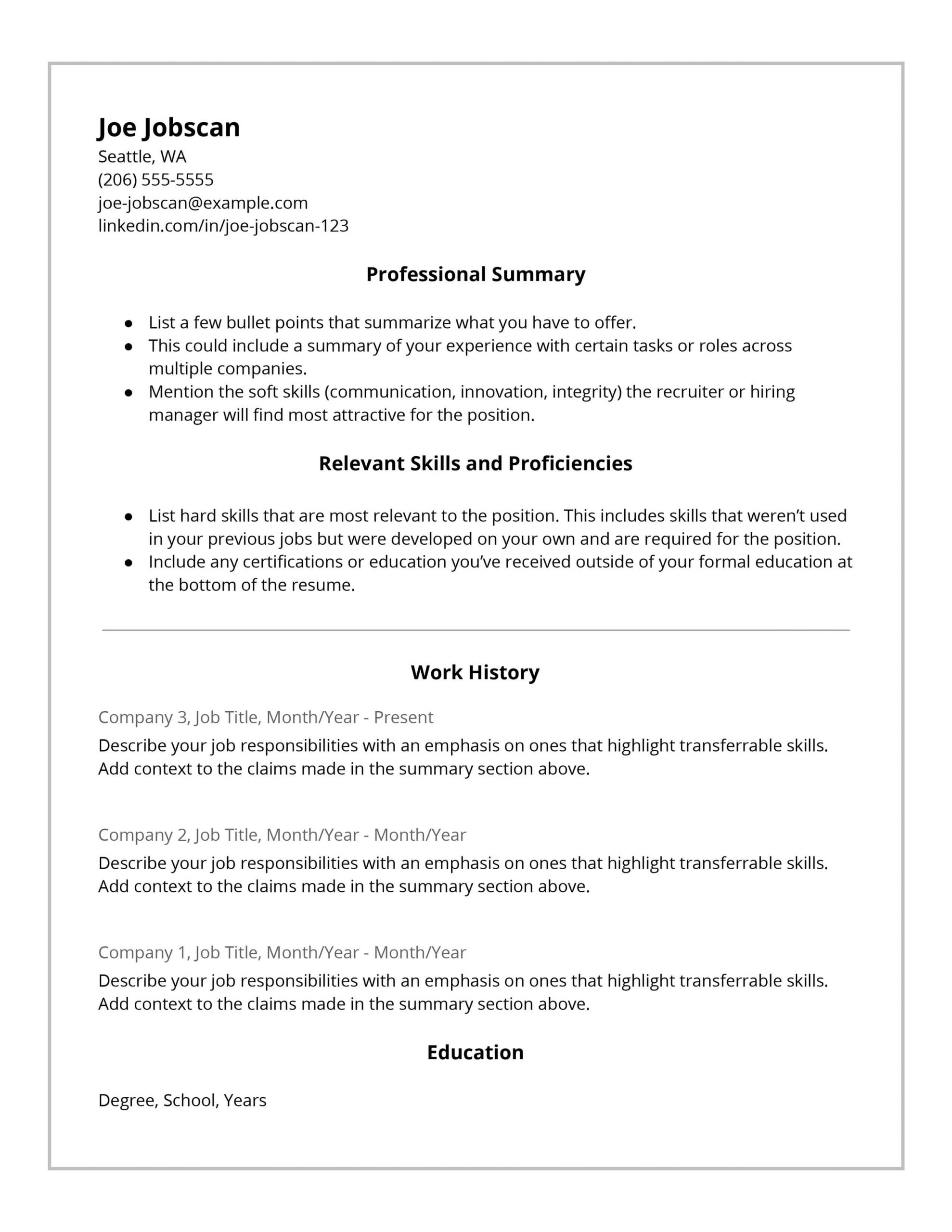 Hybrid Resume Sample Enom regarding sizing 2550 X 3300