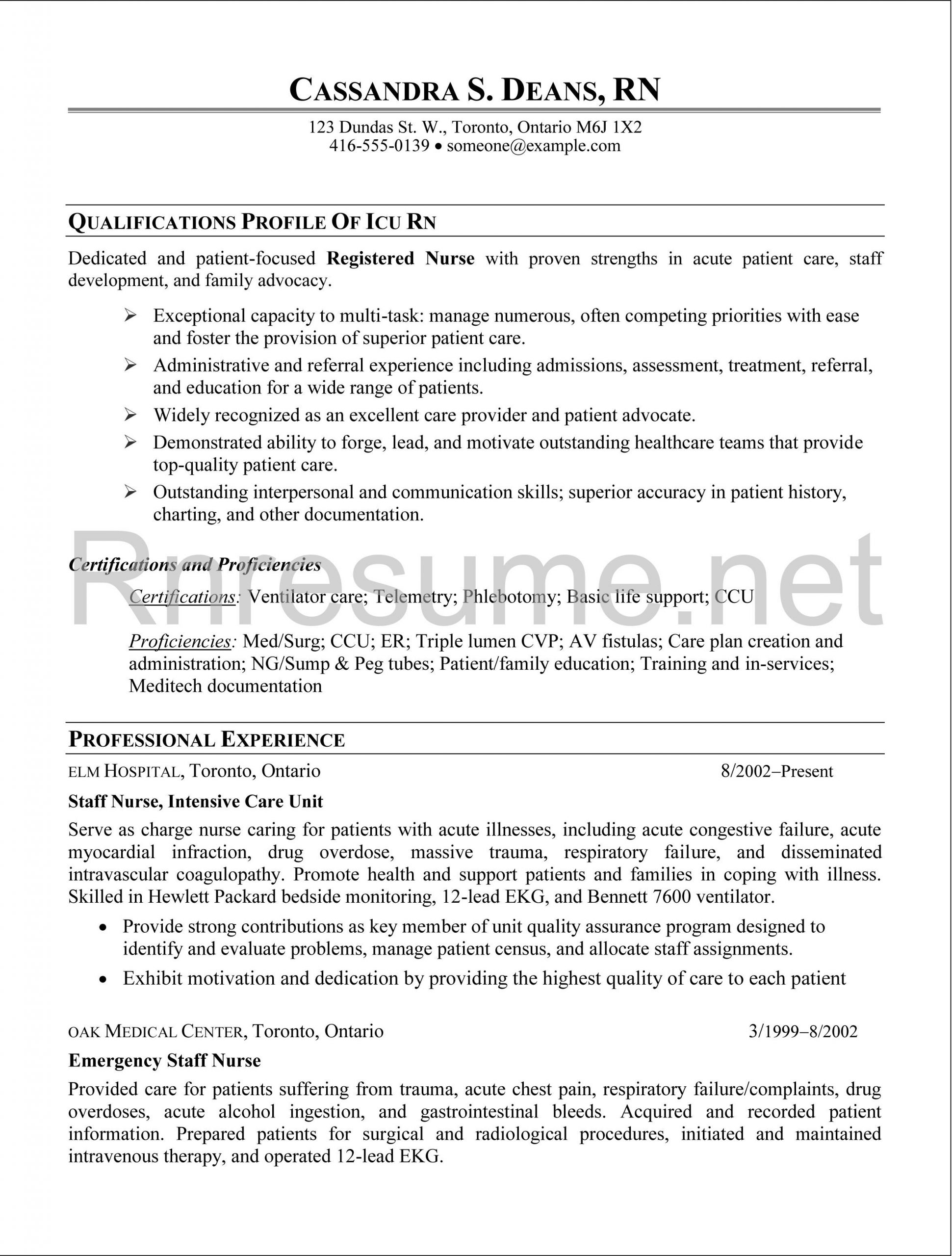 Icu Rn Resume Sample Httpwwwrnresumecheck Our Rn for sizing 2350 X 3100