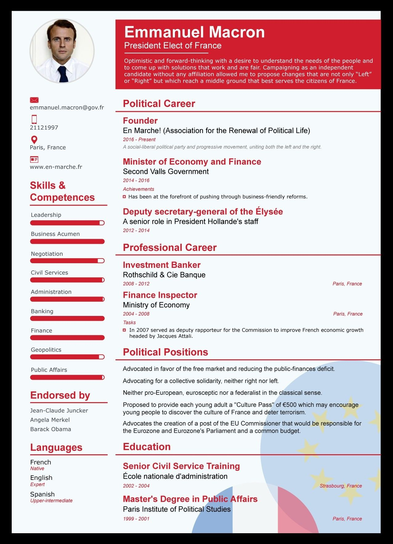 Idea Elena Jovanova On Lebenslauf One Page Resume in sizing 1276 X 1765