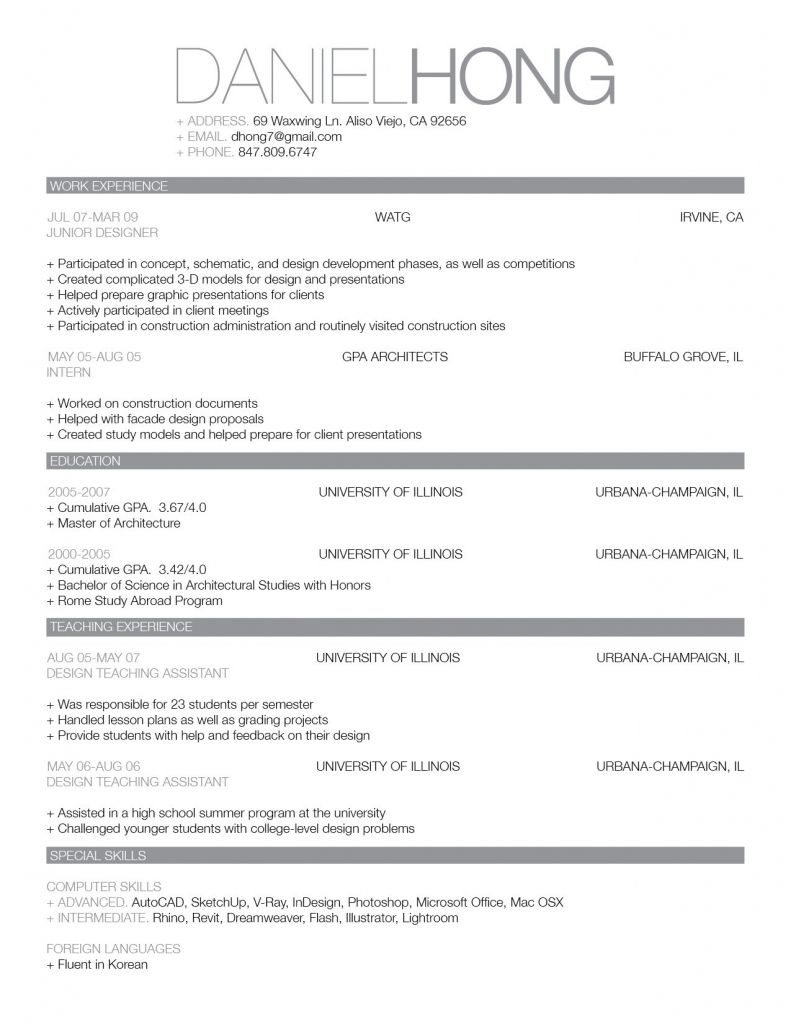 Image Result For Best Looking Resumes Free Resume Template within size 791 X 1024