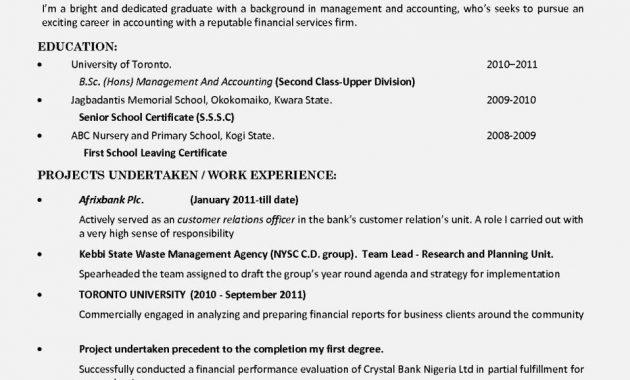 Image Result For Sample Of Curriculum Vitae In Nigeria with size 958 X 1240