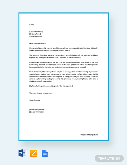 Immigration Letter Of Recommendation For Family Member pertaining to proportions 440 X 570