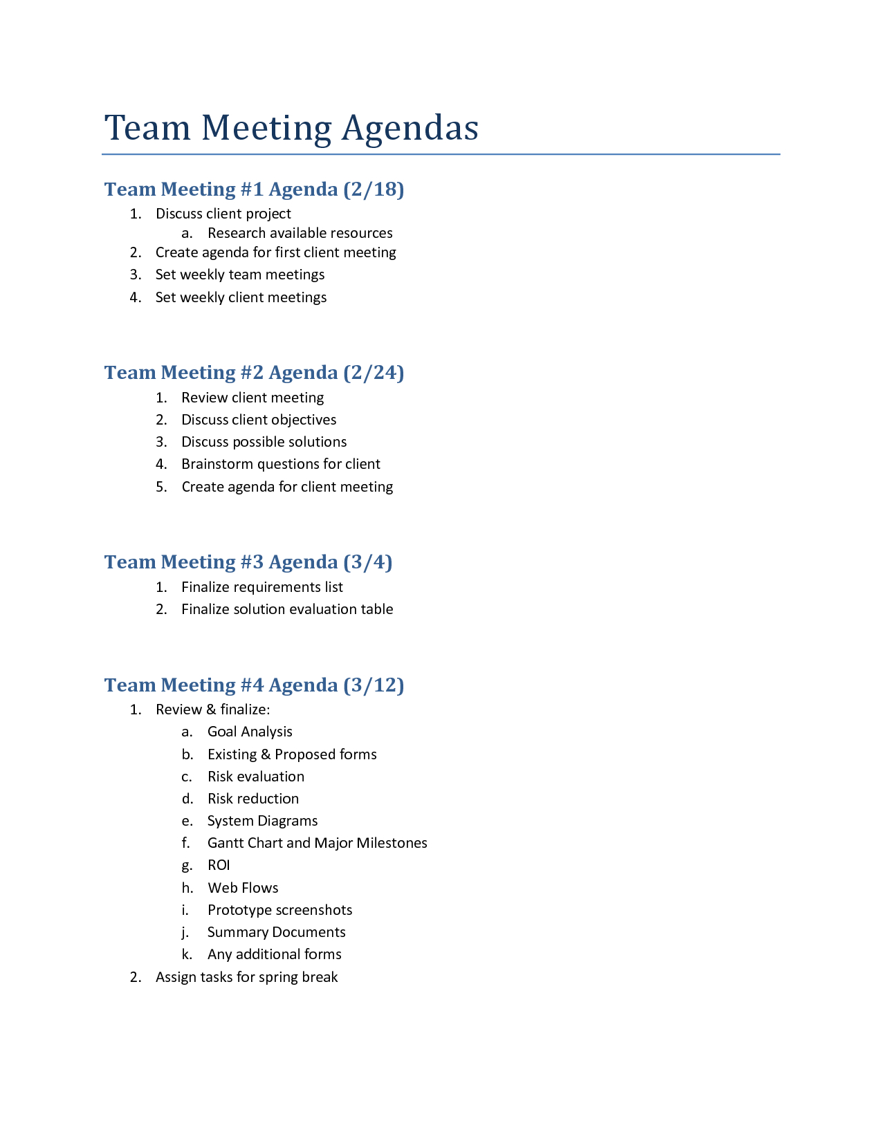 Impressive Business Team Meeting Agenda Template Example within sizing 1275 X 1650