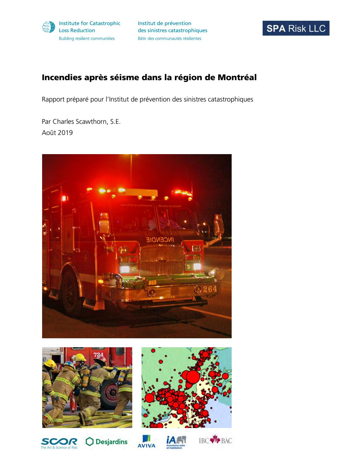 Incendies Aprs Sisme Dans La Rgion De Montral Rapport inside proportions 1156 X 1496