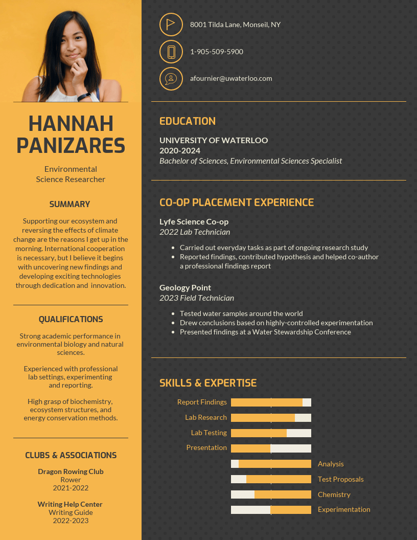 Infographic Resume Template Venngage with measurements 816 X 1056