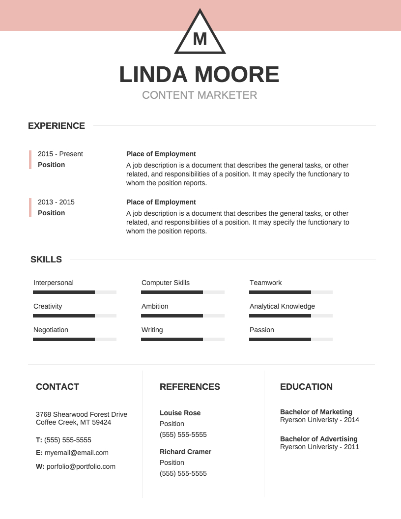 Infographic Resume Template Venngage with regard to dimensions 816 X 1056