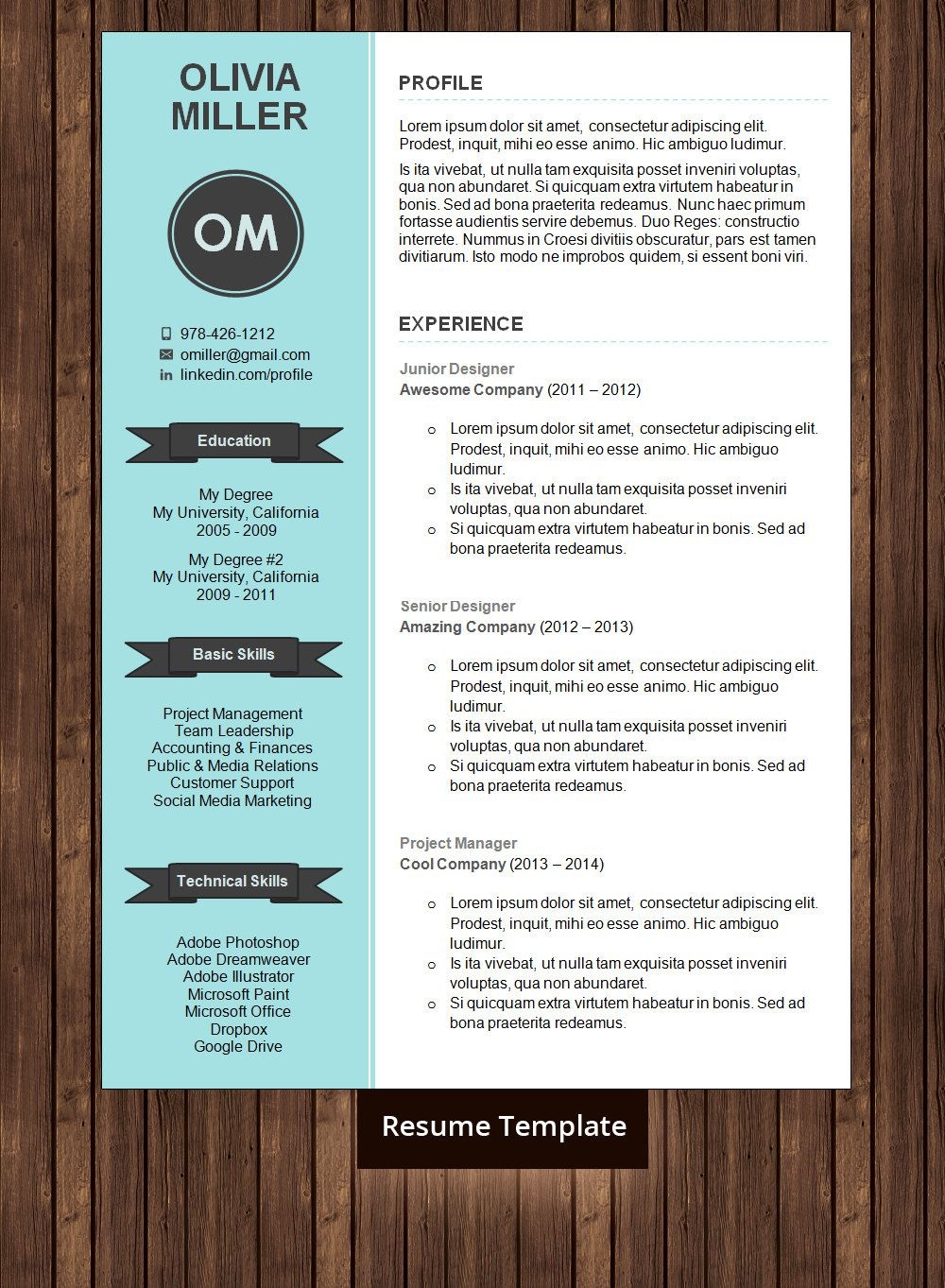Instant Download Resume Template Cv Template For intended for size 1000 X 1363