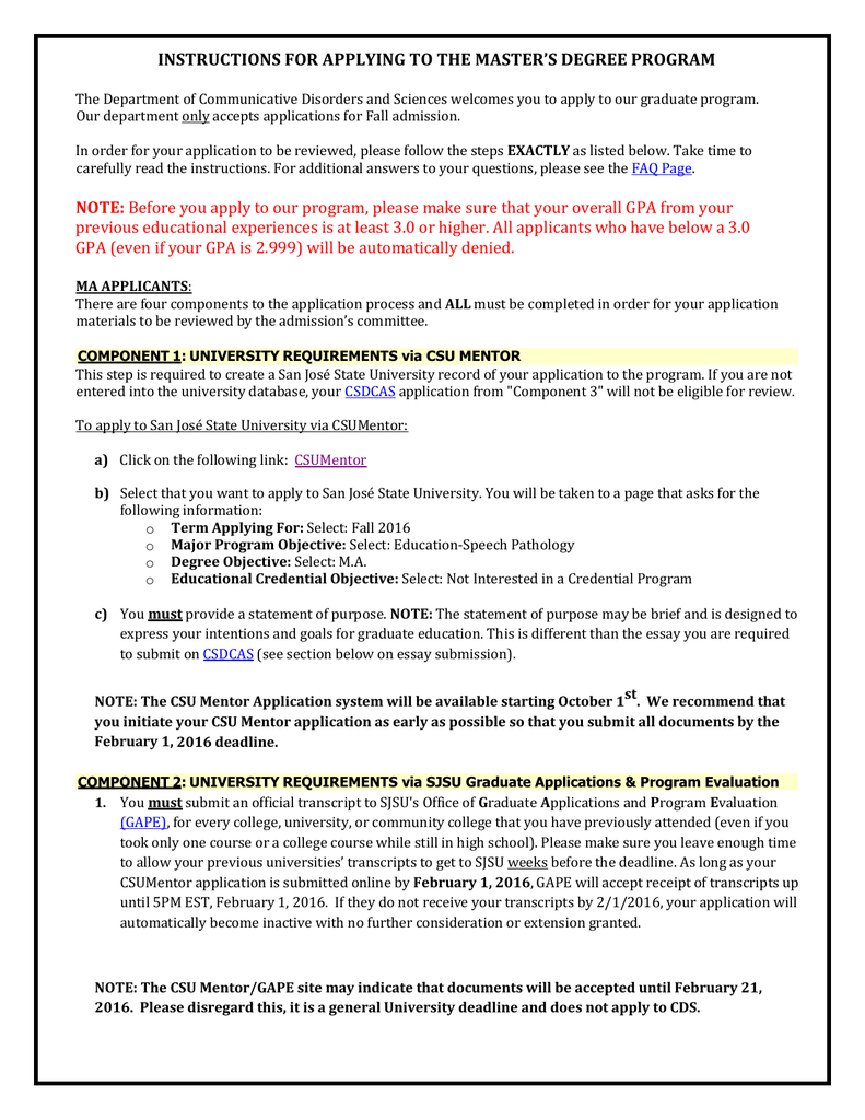 Instructions For Master Student Applicants within sizing 791 X 1024