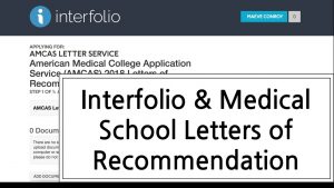 Interfolio Medical School Letters Of Recommendation inside size 1280 X 720