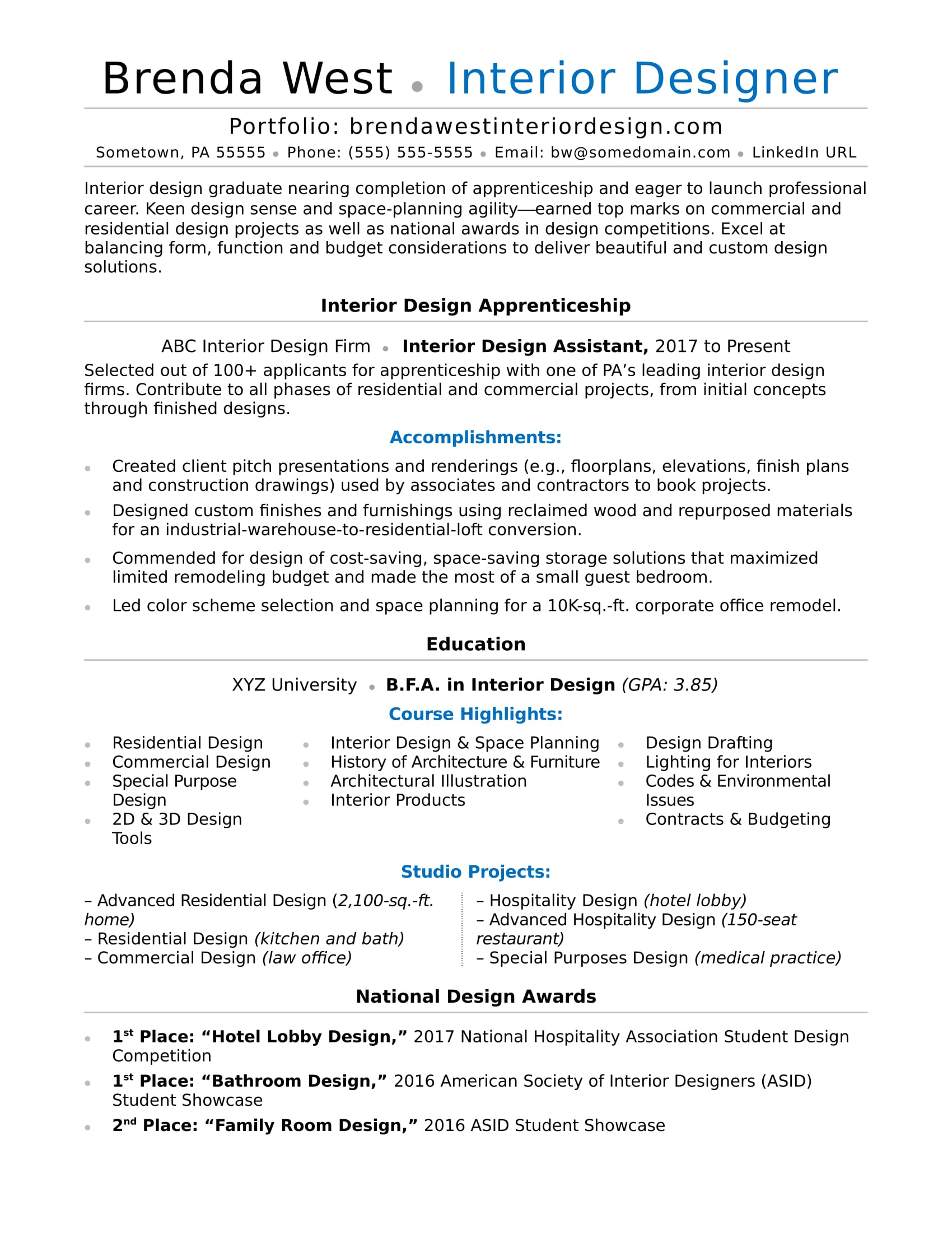 Interior Design Resume Sample Monster within proportions 1700 X 2200