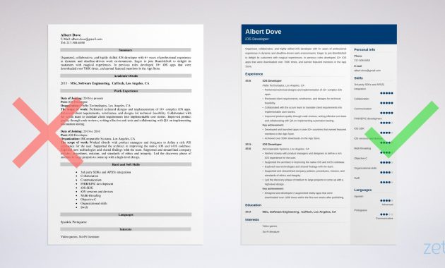 Ios Developer Resume Sample Writing Guide 20 Tips with regard to proportions 2400 X 1280