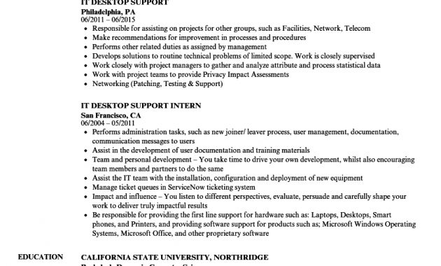 It Desktop Support Resume Samples Velvet Jobs in sizing 860 X 1240