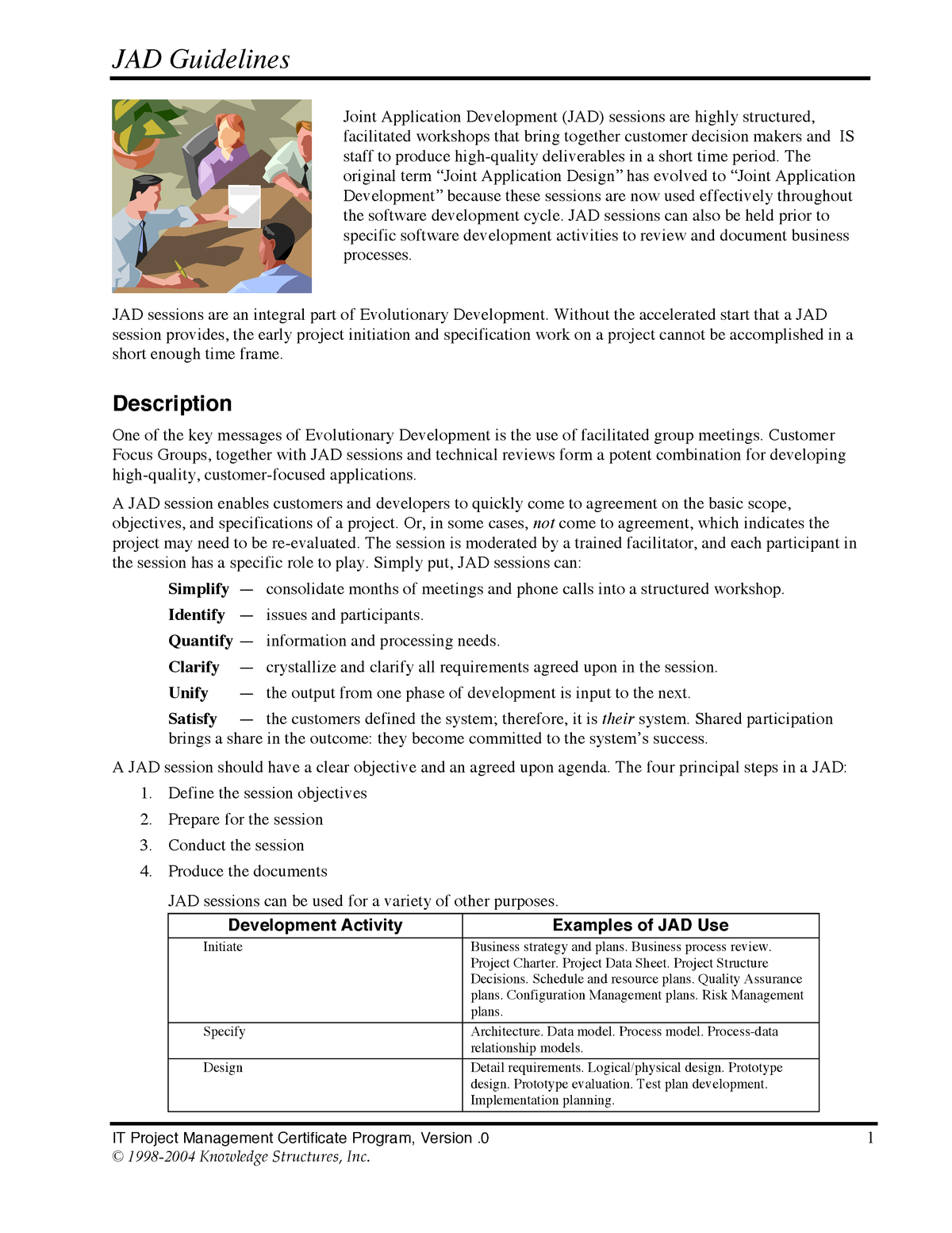 Jadguidelines Jad Aps1001h Project Management U Of T intended for proportions 1200 X 1553